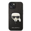 iPhone 14 Plus Karl Lagerfeld PU Saffiano Karl Head  fekete telefontok