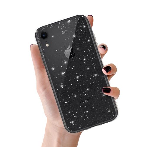 iPhone xr Crystal Glitter tok Ezüst