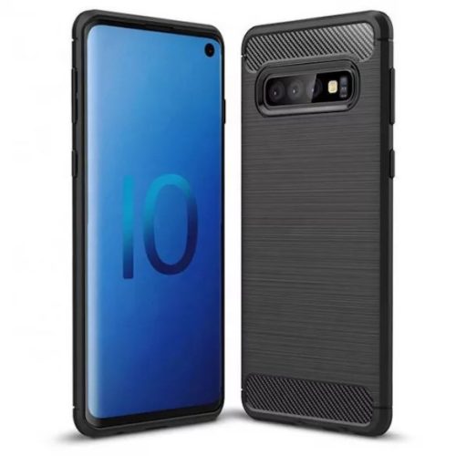 Samsung Galaxy S20 Plus Simple Back Case fekete karbonszálas telefontok