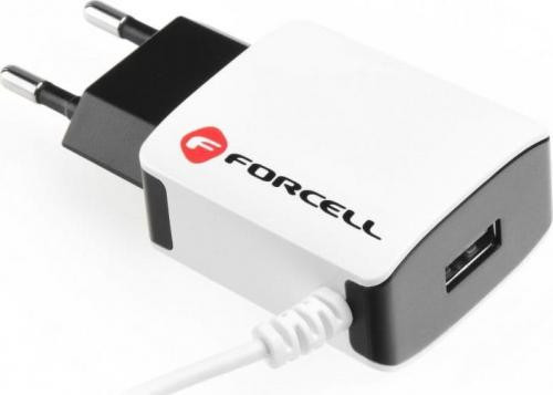 Forcell Micro USB töltő beépített kábel 2A fekete