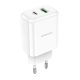 Borofone BN4 Töltő - USB + TYPE C - QC 3.0 PD 2.0 20W