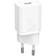 Baseus Super Si 1C Hálózati töltő adapter USB Type-C QC PD 20W 3A fehér