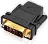 Ugreen HDMI (aljzat) - DVI 24+1 (csatlakozó) átalakító, adapter FHD 60Hz fekete (20124)