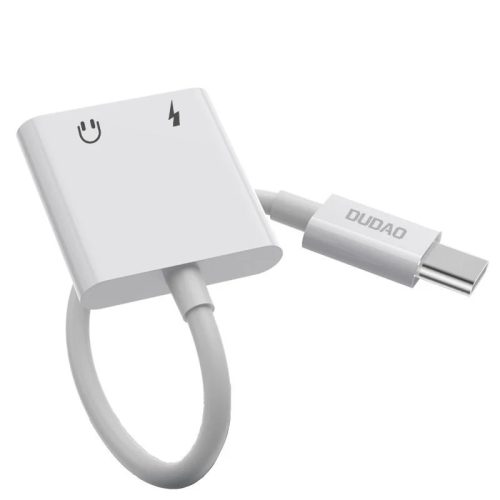 Dudao USB Type C - USB Type C / 3.5mm mini jack audio és töltés adapter