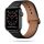 TECH-PROTECT LEATHERFIT APPLE ÓRA 4 / 5 / 6 / 7 / 8 / SE / ULTRA (42 / 44 / 45 / 49 MM) FEKETE