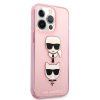 iPhone 13 Pro Karl Lagerfeld TPU teljes csillogó tok Karl & Choupette fejjel