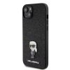 iPhone 15 Plus Karl Lagerfeld KLHCP15MGKNPSK Fixed Glitter Metal Ikonik tok fekete