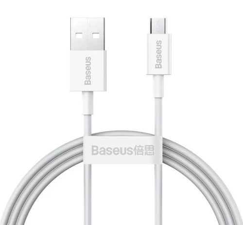 Baseus CAMYS-02 Superior Fast töltő kábel Micro USB 2A 1m fehér