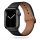 Apple Watch  4/5/6/7/8/SE (38/40/41/mm) Tech Protect Leatherfit bőr fekete óraszíj