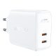 Acefast charger GaN USB Type C 50W, PD, QC 3.0, AFC, FCP white (A29 white)