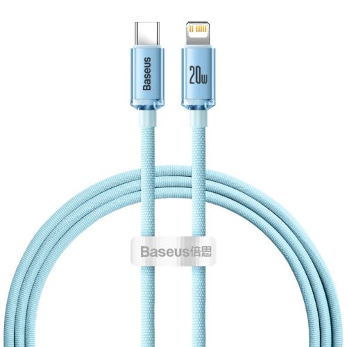 Baseus Crystal Shine Series USB Type C - Lightning cable fast charging Power Delivery 20W 1.2m blue (CAJY001303)