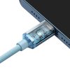 Baseus Crystal Shine Series USB Type C - Lightning cable fast charging Power Delivery 20W 1.2m blue (CAJY001303)