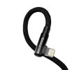 Baseus MVP 2 Elbow Right Angle Power Delivery Cable with Side USB Type C / Lightning Plug 1m 20W black (CAVP000201)