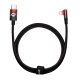 Baseus MVP 2 Elbow Right Angle Power Delivery Cable with Side USB Type C / Lightning 1m 20W Red (CAVP000220)