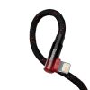 Baseus MVP 2 Elbow Right Angle Power Delivery Cable with Side USB Type C / Lightning 1m 20W Red (CAVP000220)