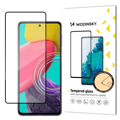 Wozinsky Super Tough Full Glue Tempered Glass Full Screen With Frame Case Friendly Samsung Galaxy M53 5G Black