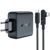 Acefast fast charger GaN 3xUSB-C/1xUSB-A 100W black + angled cable USB-C - USB-C 100W 2m black