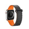 Dux Ducis Strap (Armor Version) Apple Watch SE Strap, 9, 8, 7, 6, 5, 4, 3, 2, 1 (41, 40, 38 mm) Silicone Magnetic Band Bracelet Black/Orange