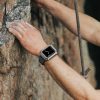 Kingxbar CYF134 2in1 Rugged Case for Apple Watch SE, 6, 5, 4 (44 mm) Stainless Steel with Strap Silver