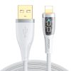 Joyroom fast charging cable with smart switch USB-A - Lightning 2.4A 1.2m white (S-UL012A3)