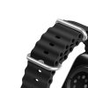 Dux Ducis Strap Watch Strap 9 / 8 / 7 / 6 / 5 / 4 / 3 / 2 / SE (41 / 40 / 38mm) Silicone Band Bracelet Black (OceanWave Version)