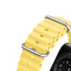 Dux Ducis Strap Watch Strap 9 / 8 / 7 / 6 / 5 / 4 / 3 / 2 / SE (45 / 44 / 42mm) Silicone Band Bracelet Yellow (OceanWave Version)