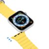 Dux Ducis Strap Watch Strap 9 / 8 / 7 / 6 / 5 / 4 / 3 / 2 / SE (45 / 44 / 42mm) Silicone Band Bracelet Yellow (OceanWave Version)