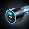 Choetech fast car charger 130W 2xUSB-C + USB-A black (TC0011)