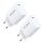 Choetech charger set Q5004 20W PD iPhone 12/13 white (2pcs)