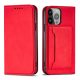 Magnet Card Case for Samsung Galaxy S23 Ultra flip cover wallet stand red