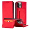 Magnet Card Case for Samsung Galaxy S23 Ultra flip cover wallet stand red