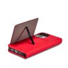 Magnet Card Case for Samsung Galaxy S23 Ultra flip cover wallet stand red