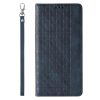 Magnet Strap Case Case for Samsung Galaxy S23 Ultra Flip Wallet Mini Lanyard Stand Blue