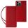 Magnet Strap Case for Samsung Galaxy S23 Ultra Flip Wallet Mini Lanyard Stand Red