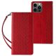 Magnet Strap Case for Samsung Galaxy S23 Ultra Flip Wallet Mini Lanyard Stand Red