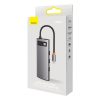 HUB 8in1 Baseus StarJoy USB-C to USB-C PD / 3x USB-A / HDMI / RJ-45 / SD TF - gray