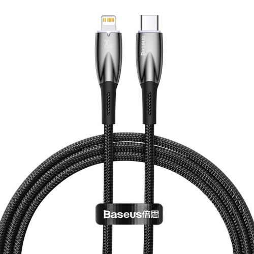 Baseus Glimmer Series fast charging cable USB-C - Lightning 480Mb/s PD 20W 1m black