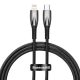 Baseus Glimmer Series fast charging cable USB-C - Lightning 480Mb/s PD 20W 1m black