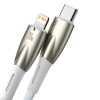 Baseus Glimmer Series cable with fast charging USB-C - Lightning 480Mb/s PD 20W 1m white