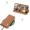 Dux Ducis Hivo case Samsung Galaxy S23 flip cover wallet stand RFID blocking brown