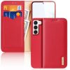 Dux Ducis Hivo case for Samsung Galaxy S23 flip cover wallet stand RFID blocking red