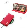 Dux Ducis Hivo case for Samsung Galaxy S23 flip cover wallet stand RFID blocking red