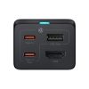 Baseus fast charger GaN5 Pro HUB HDMI 2 x USB-C / USB-A / HDMI 4K 30Hz 1.5m black + USB-C cable - USB-C 100W 40Gb/s (USB4) 1m (CCGP110201)