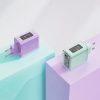 Acefast charger GaN 65W 3 ports (1xUSB, 2xUSB C) purple (A45)