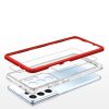 Clear 3in1 case for Samsung Galaxy S23 Ultra silicone cover with frame red