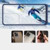 Clear 3in1 case for Samsung Galaxy S23 Ultra silicone cover with frame blue