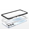 Clear 3in1 case for Samsung Galaxy S23 Ultra silicone cover with frame black