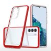 Clear 3in1 case for Samsung Galaxy S23 silicone cover with frame red