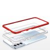 Clear 3in1 case for Samsung Galaxy S23 silicone cover with frame red