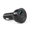 Joyroom car charger 70W with 3 ports: USB, 2 x USB C black (JR-CL26)